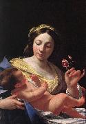 VOUET, Simon Virgin and Child wer oil on canvas